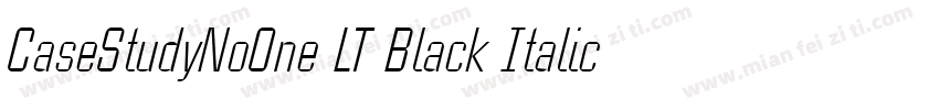 CaseStudyNoOne LT Black Italic字体转换